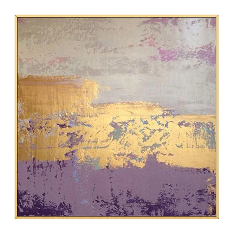 HAND DRAWN The Golden Violet Oil Painting Frame Gold - Ready to Hang