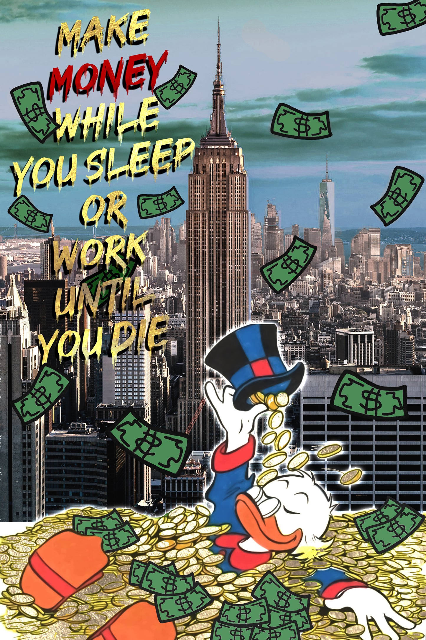 POP ART New York Make Money While You Sleep Motivation