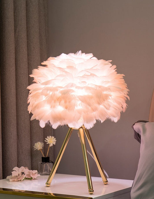 LED deluxe feather lamp