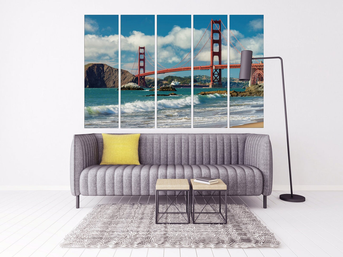 Golden Gate Bridge und Meer Einteilig oder Mehrteilig