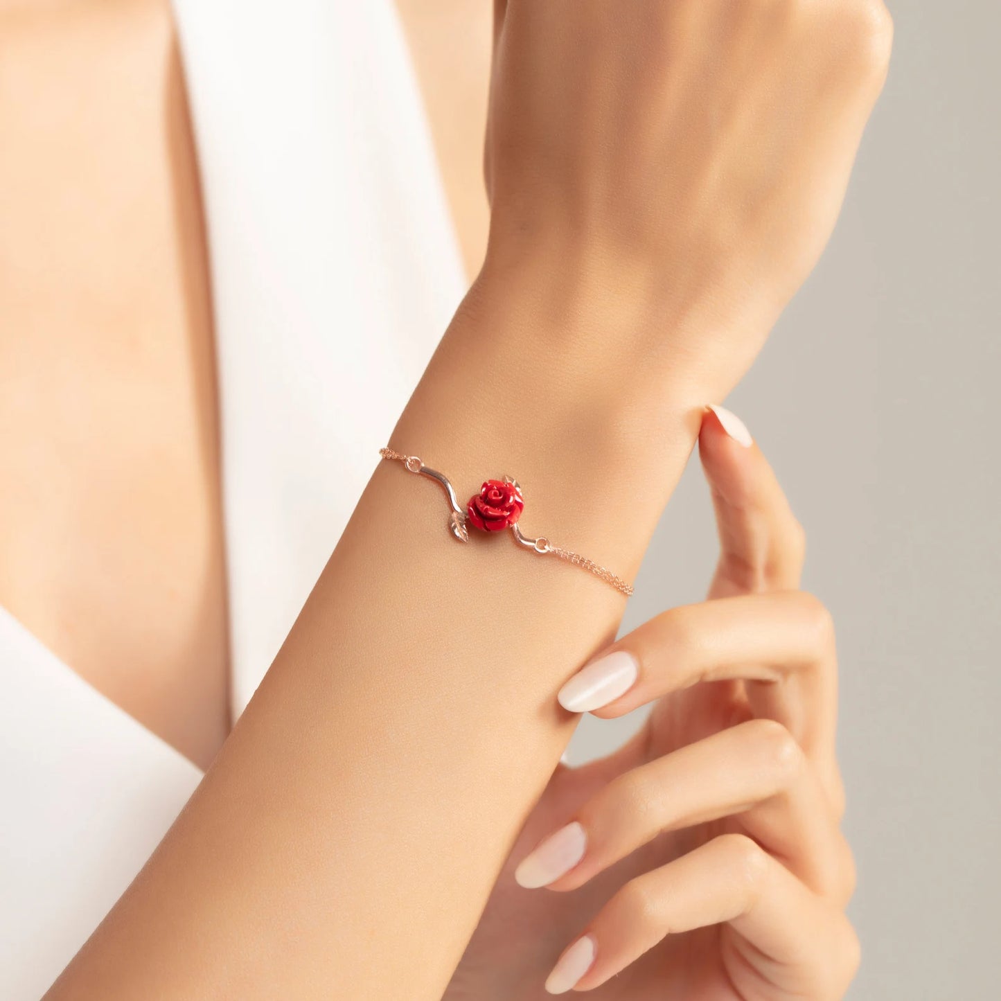 Rote Rose Zirkonia Armband