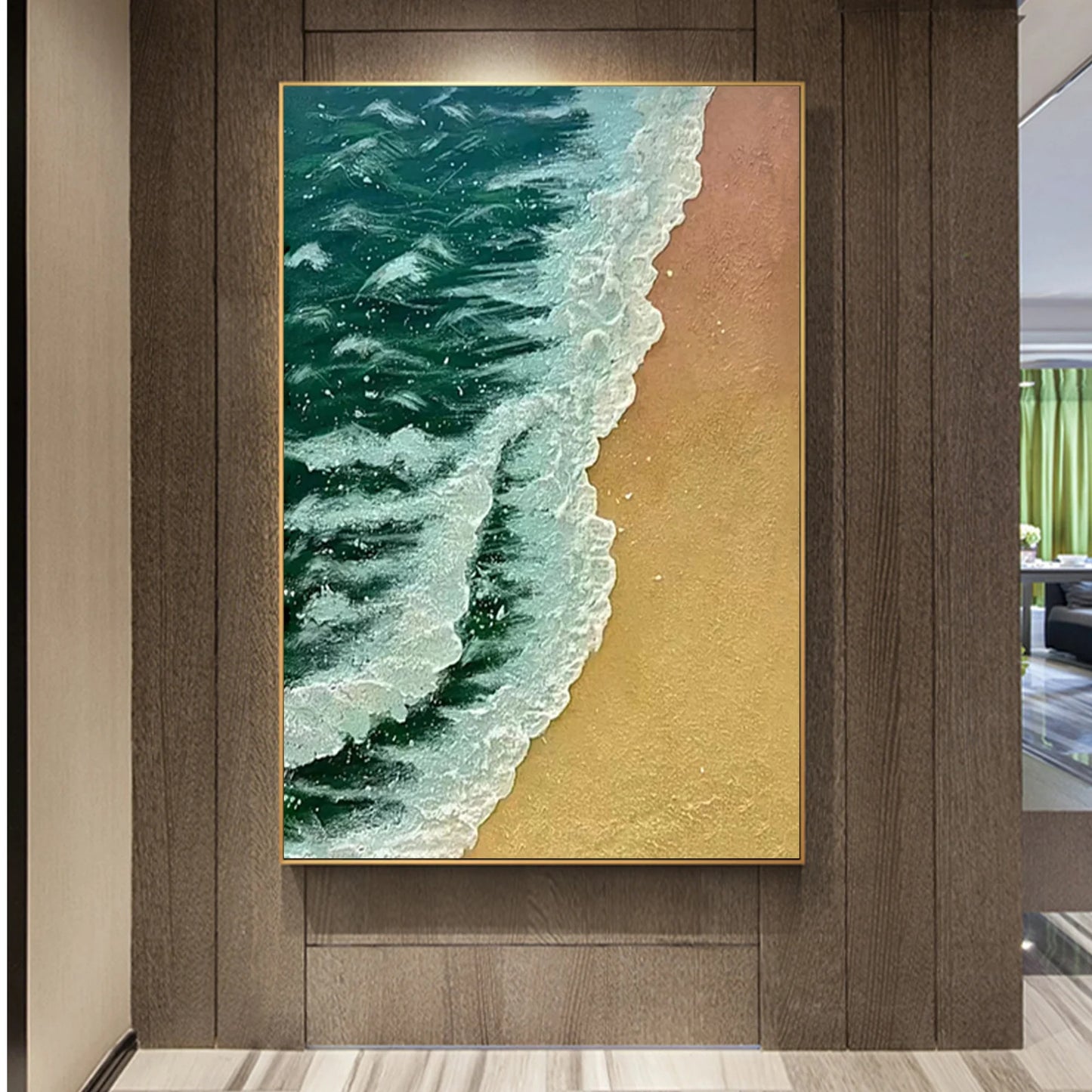 The Ocean Greentouch Oil Painting Handmade