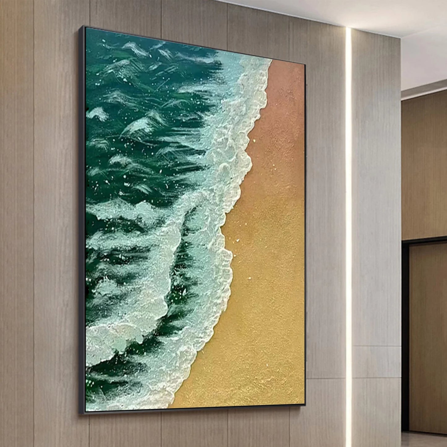 The Ocean Greentouch Oil Painting Handmade