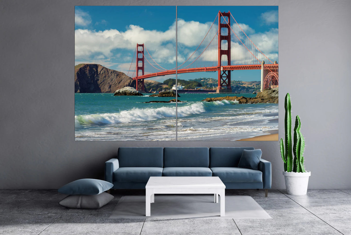 Golden Gate Bridge und Meer Einteilig oder Mehrteilig