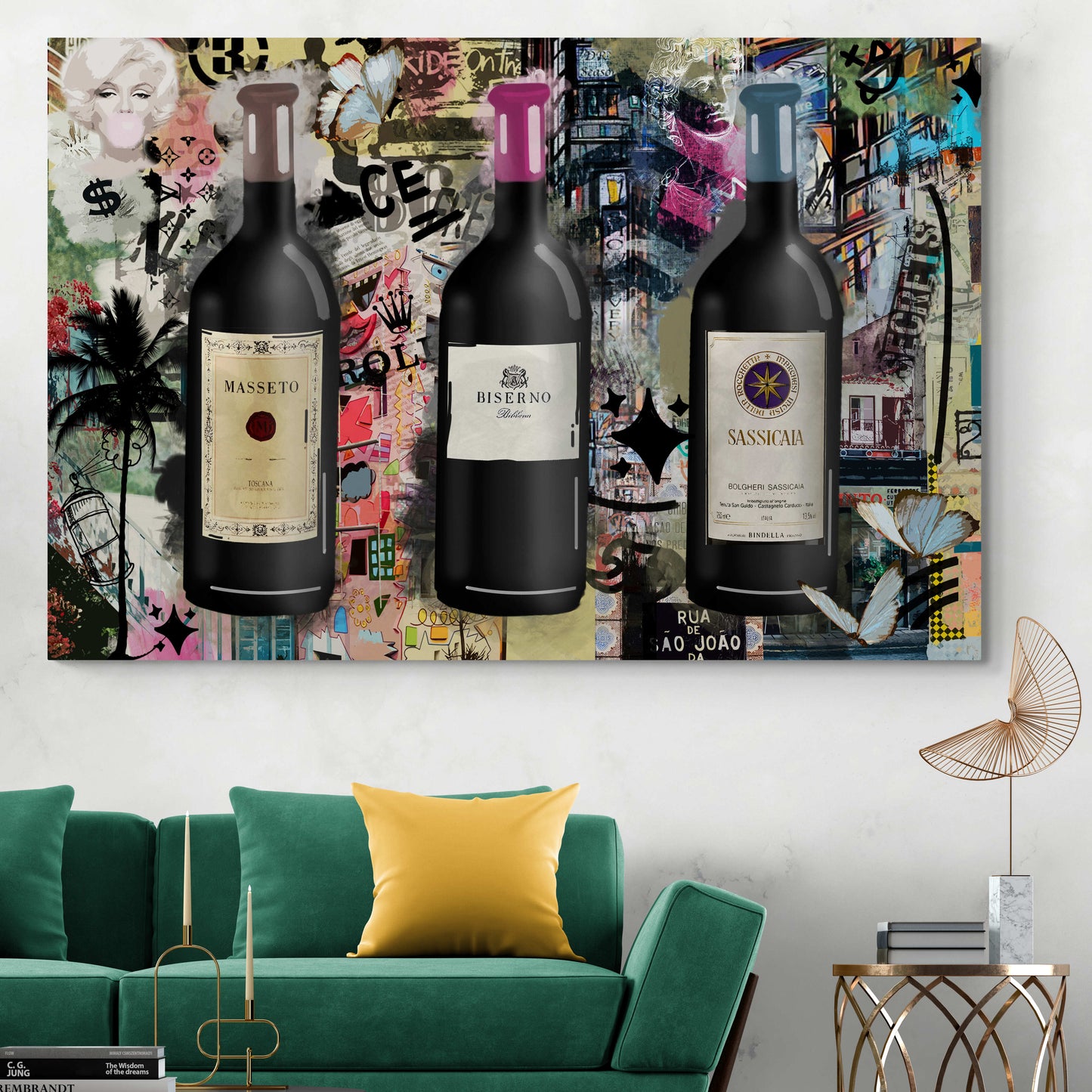 POP ART Wine Art Masseto Biserno Sassicaia Italia