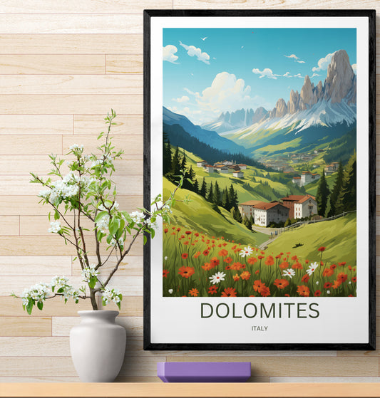 Travel Poster Dolomites