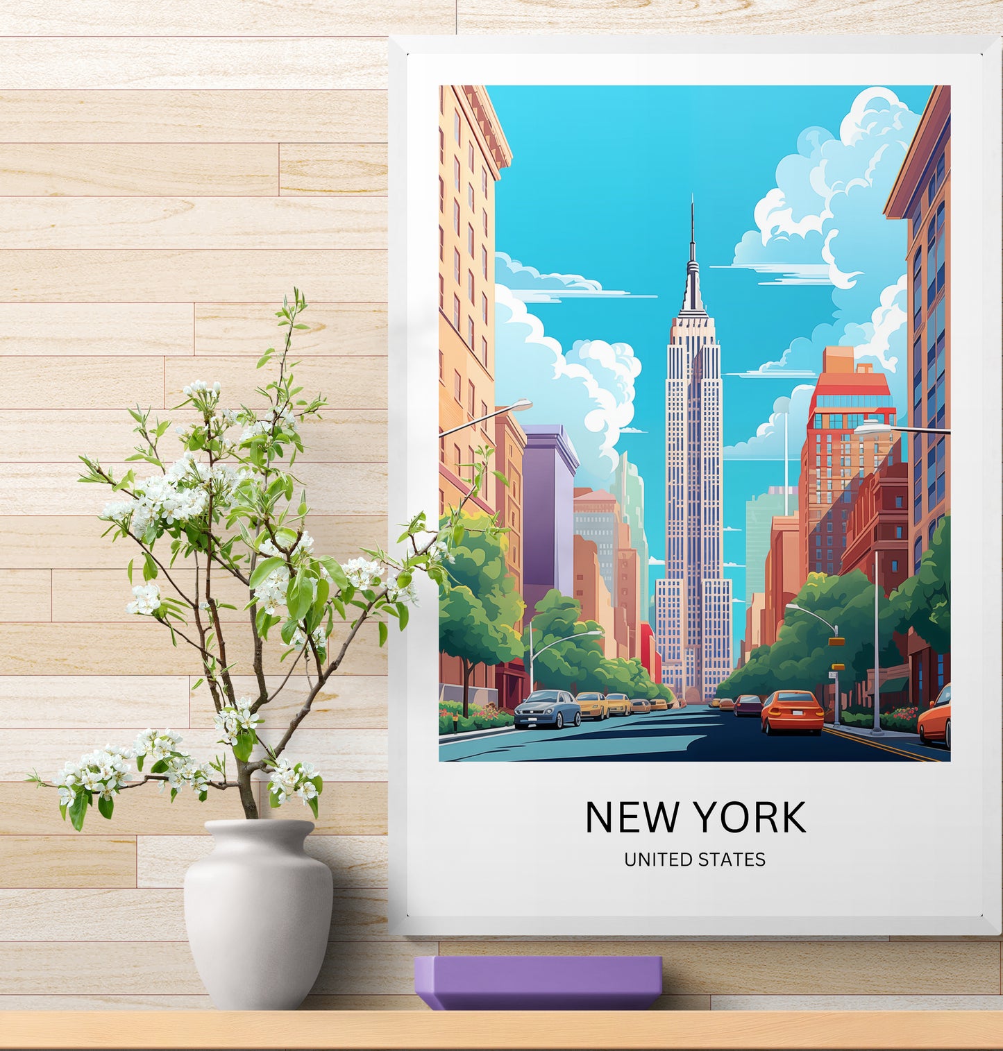 Travel Poster New York Empire State Building