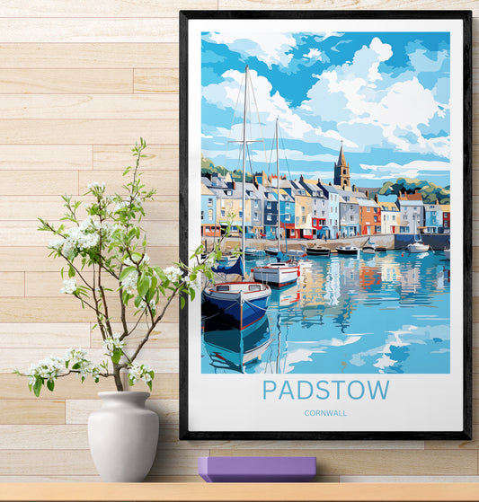 Travel Poster Padstow Cornwall