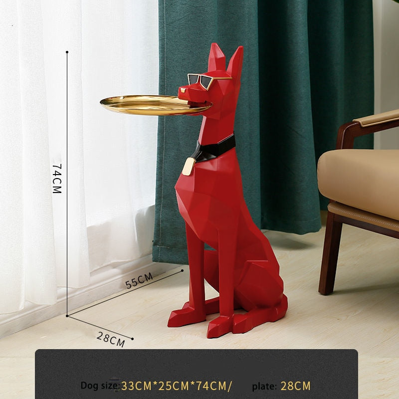 Doberman sculpture table