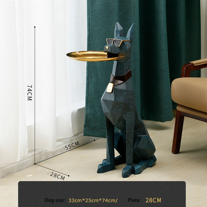 Doberman sculpture table