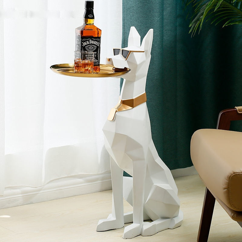 Doberman sculpture table