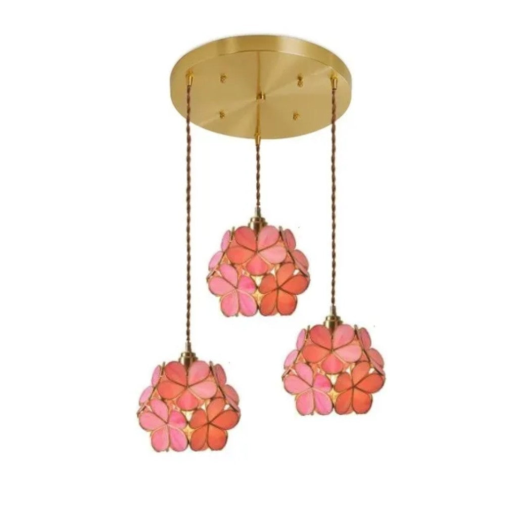 Flora Round Glass Pendelleuchte