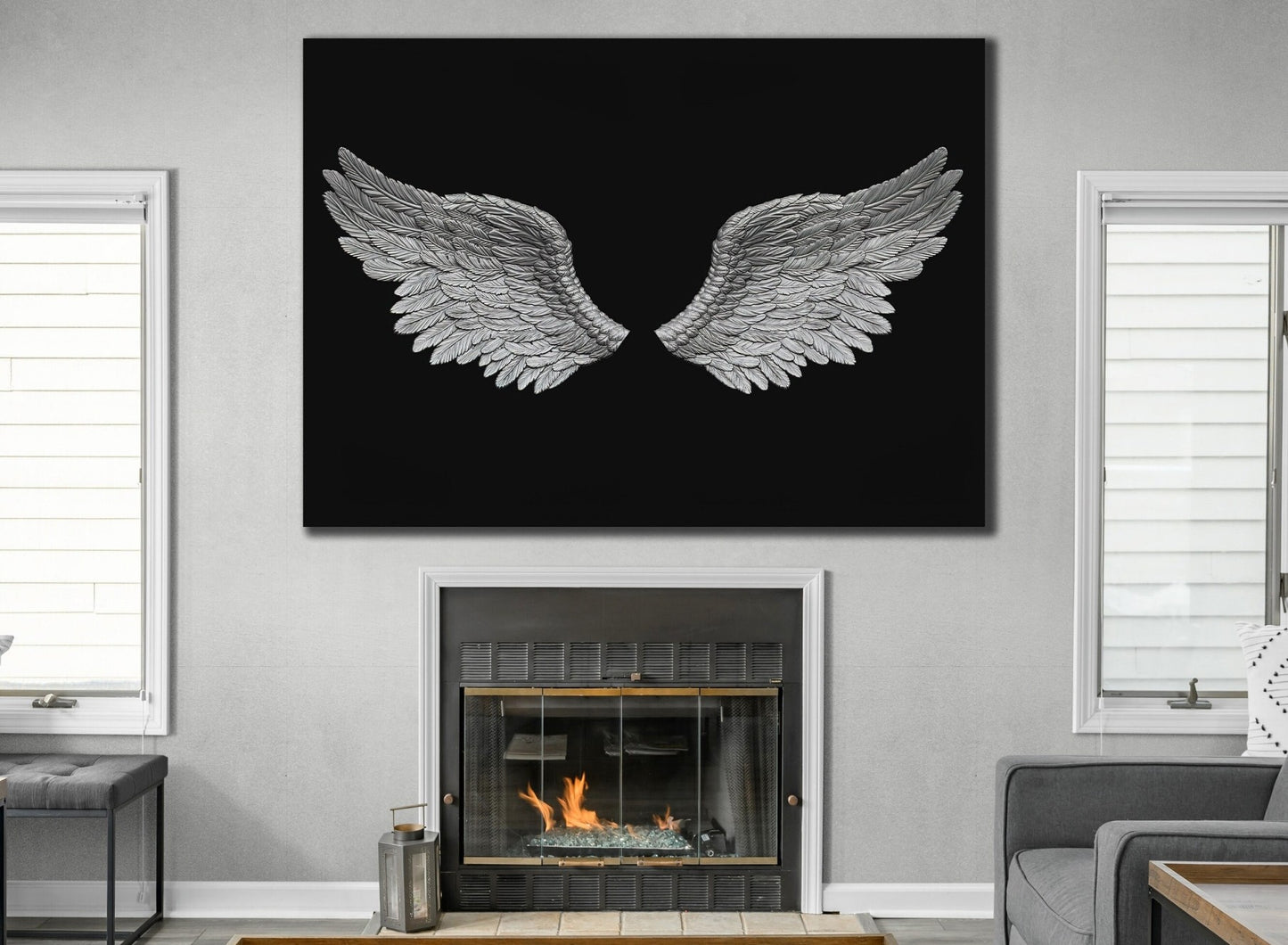 Angel wings canvas