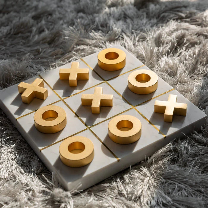 Marmor Tic-Tac-Toe Spiel