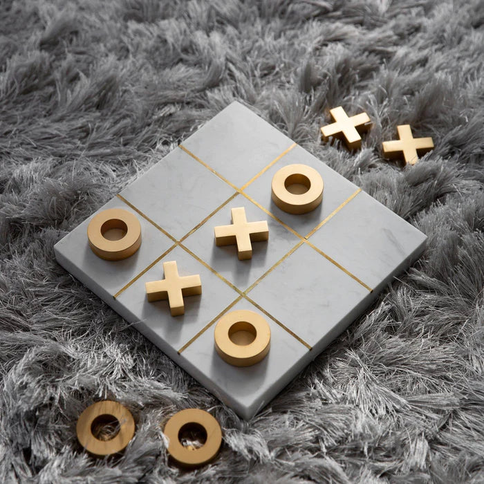 Marmor Tic-Tac-Toe Spiel