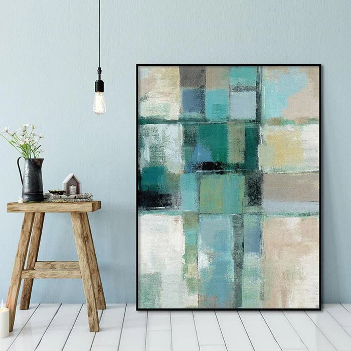 Teal Of Art Stretched Canvas