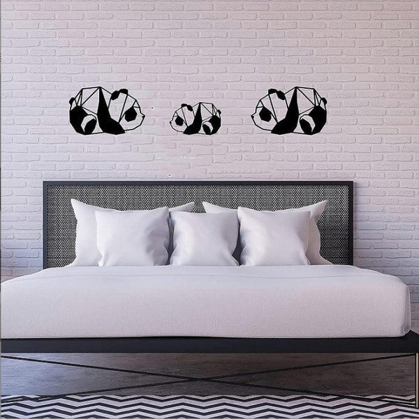 Les Pandas Wandkunst aus Metall