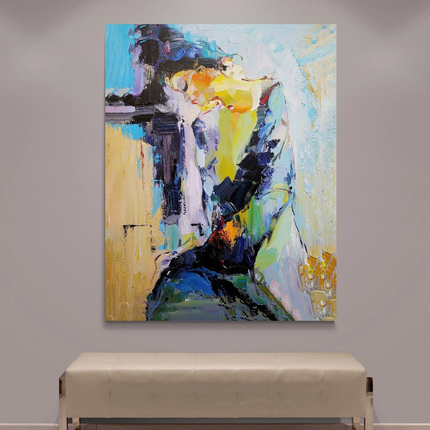 Woman in Blue Canvas