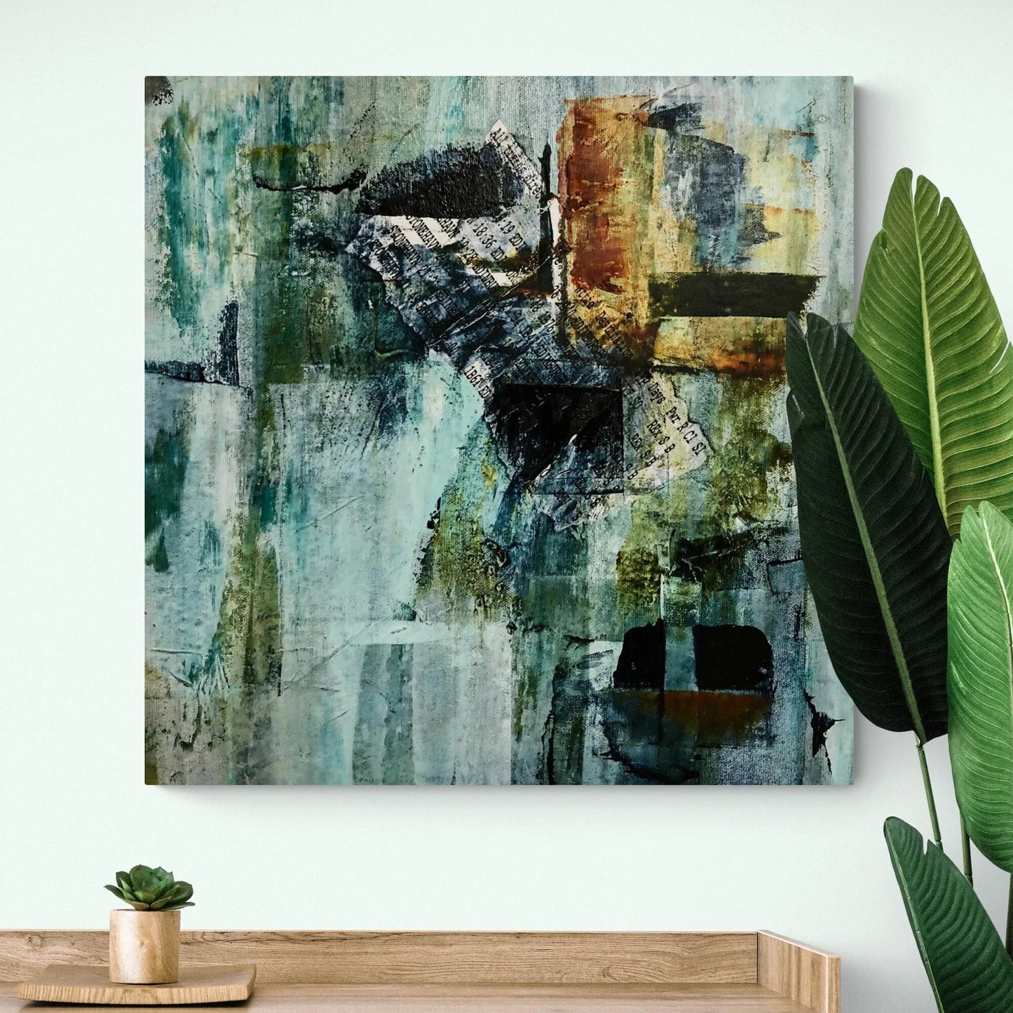 Turquoise Orange Touch Canvas