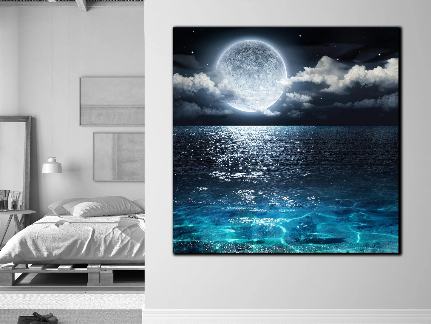 Moon and Sea canvas