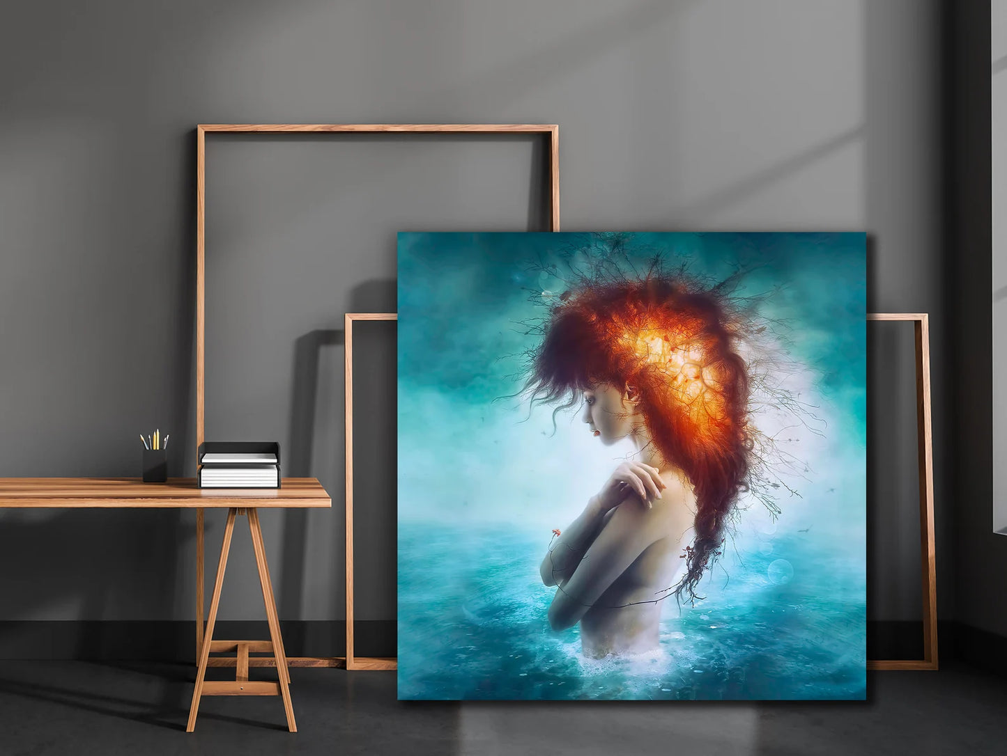 The Woman In The Water Canvas