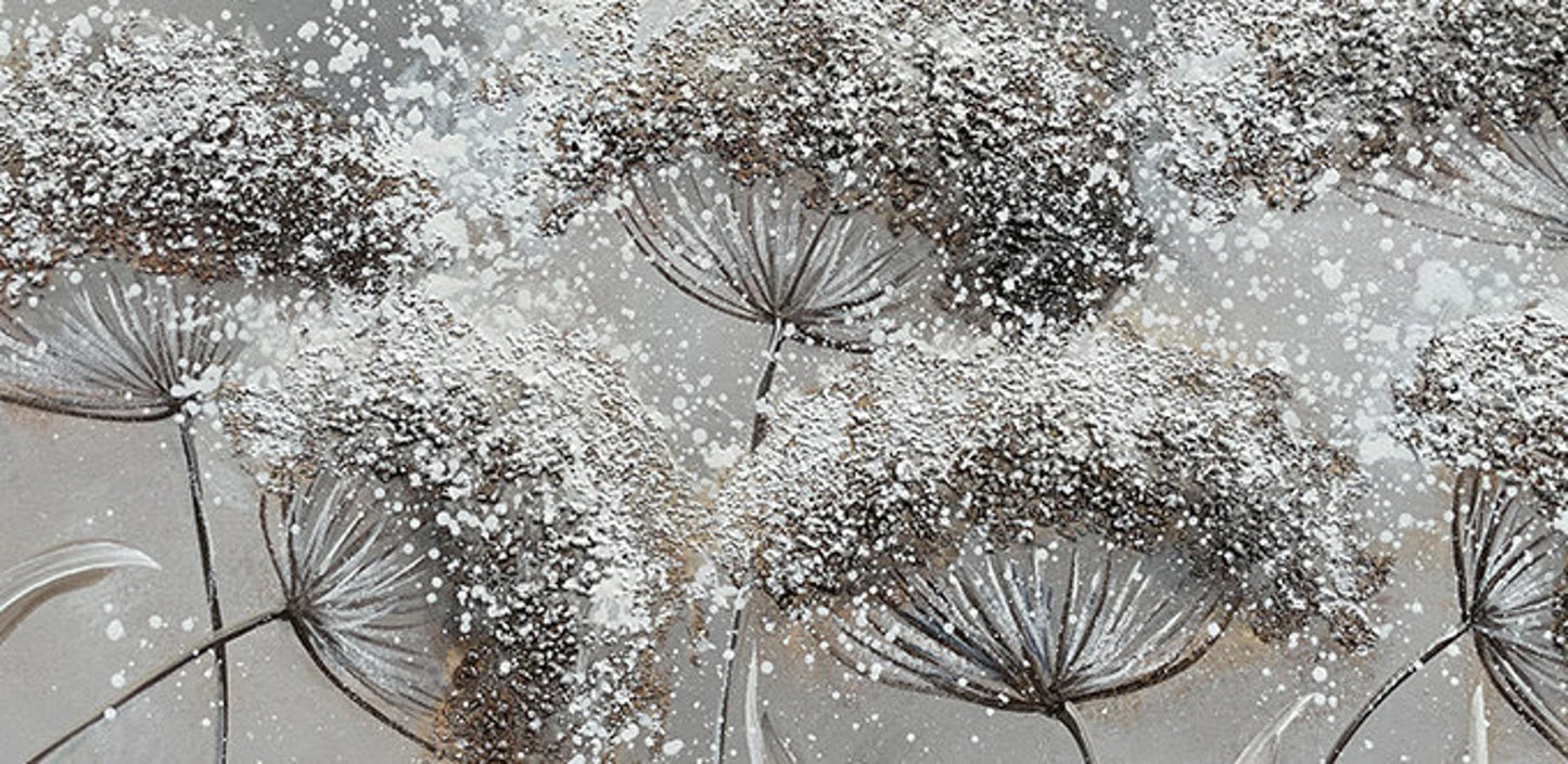 HAND DRAWN Dandelion Oil Painting