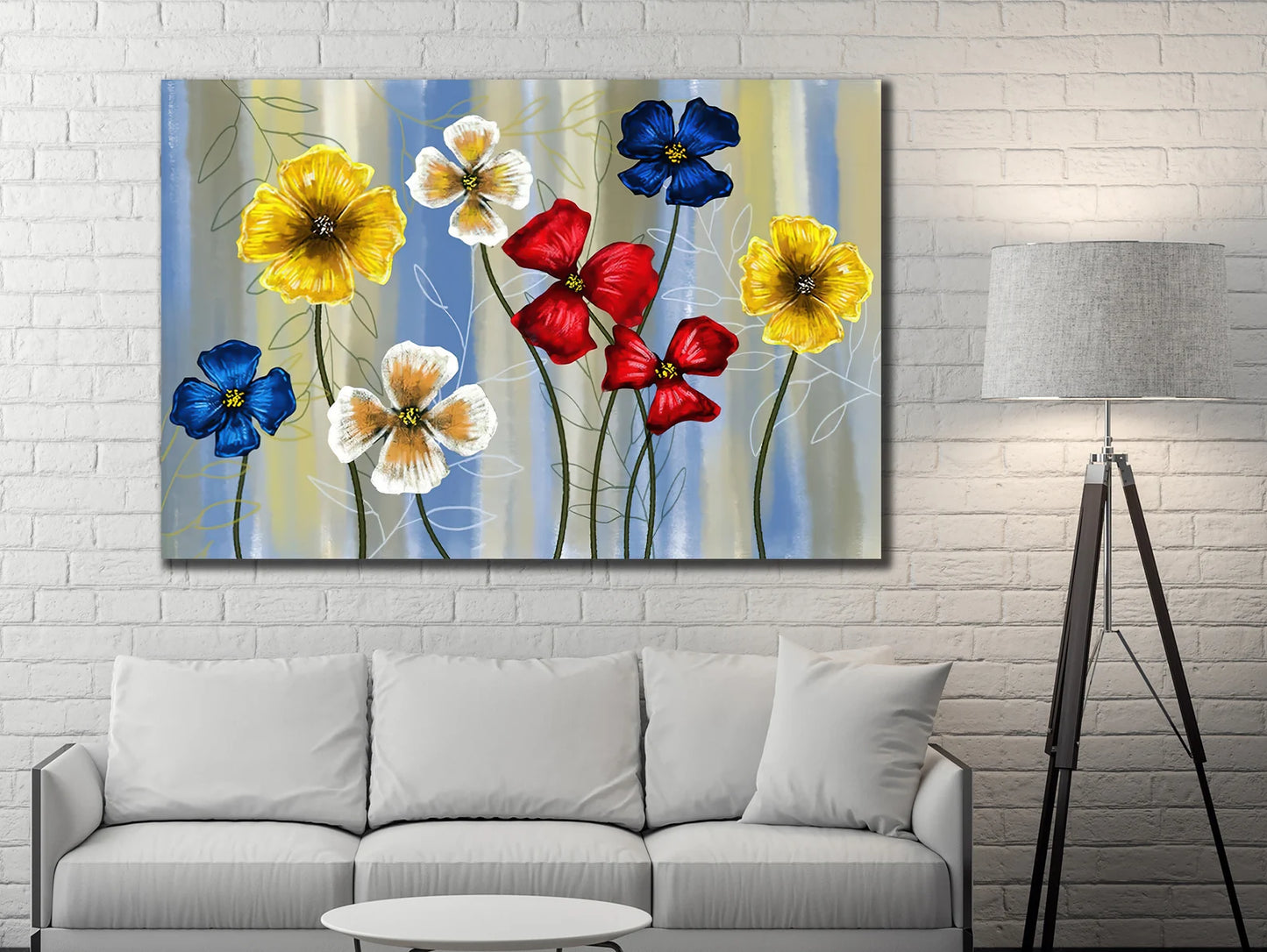 Bunte Blumen Leinwand