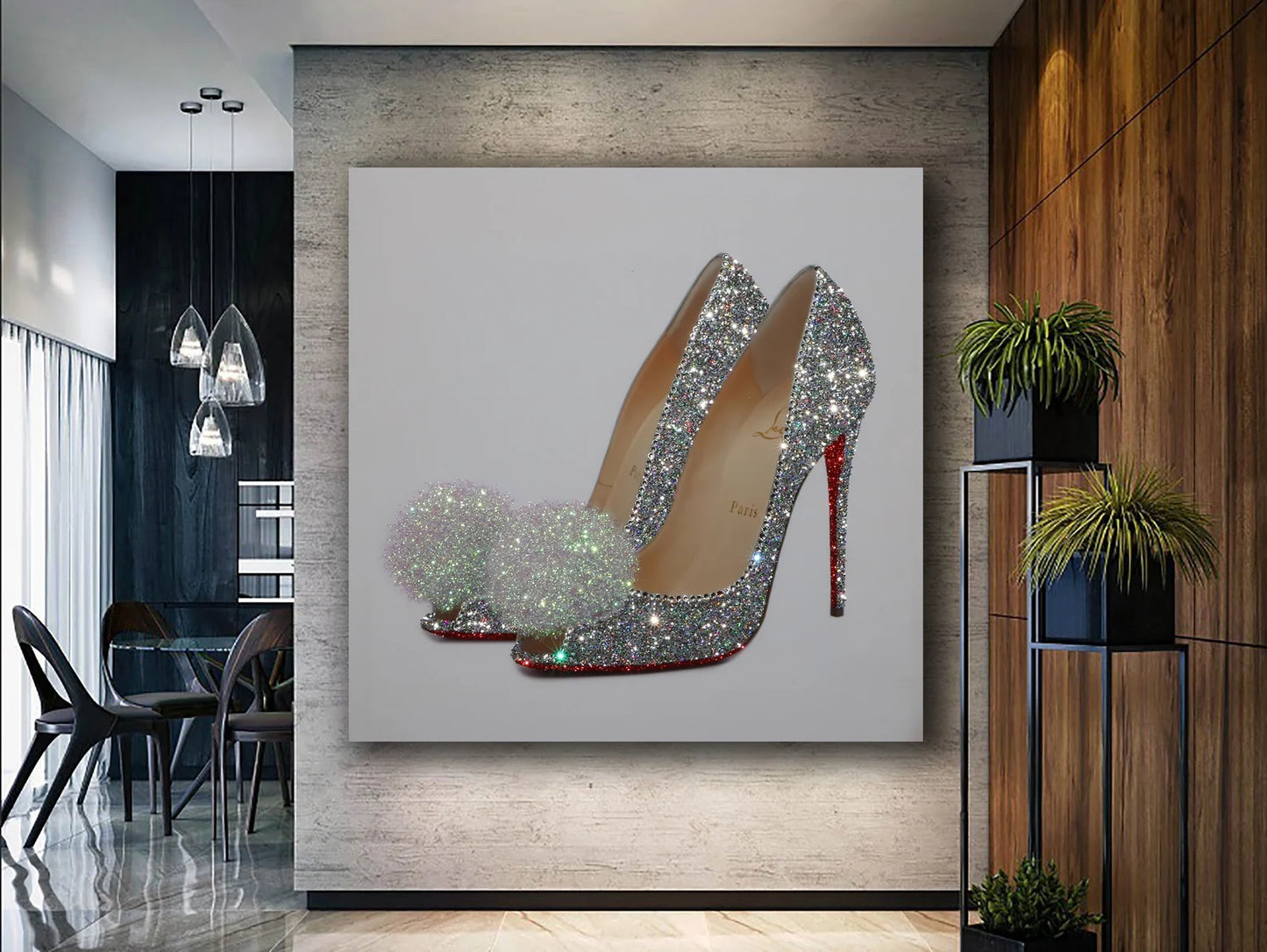 Glitzer High Heels Canva Kunst