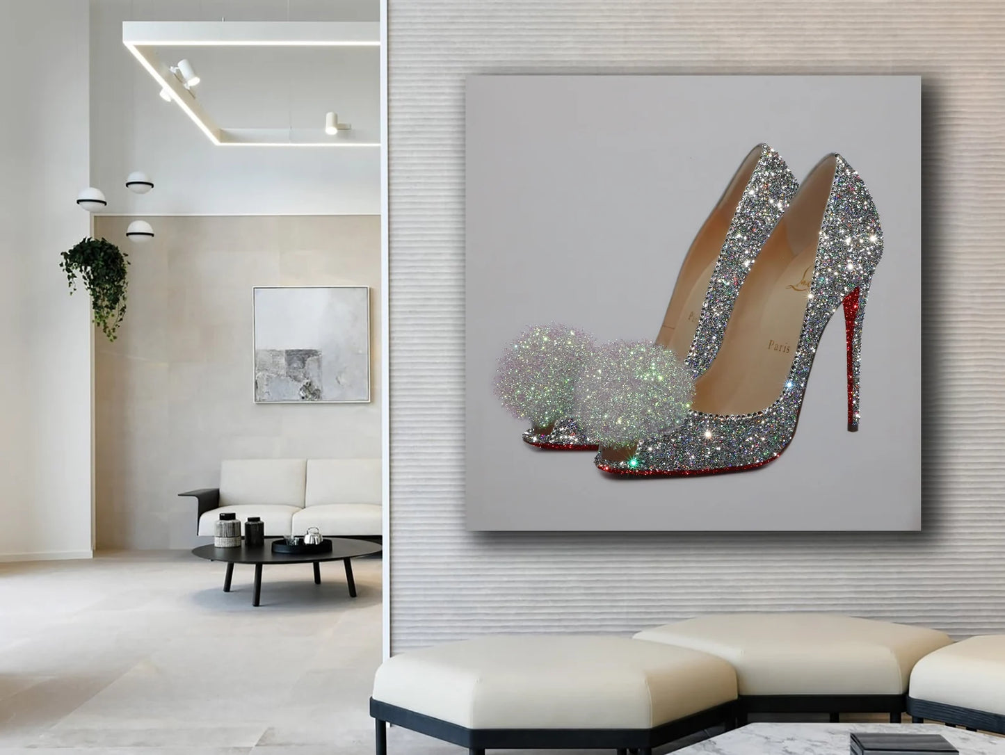 Glitzer High Heels Canva Kunst