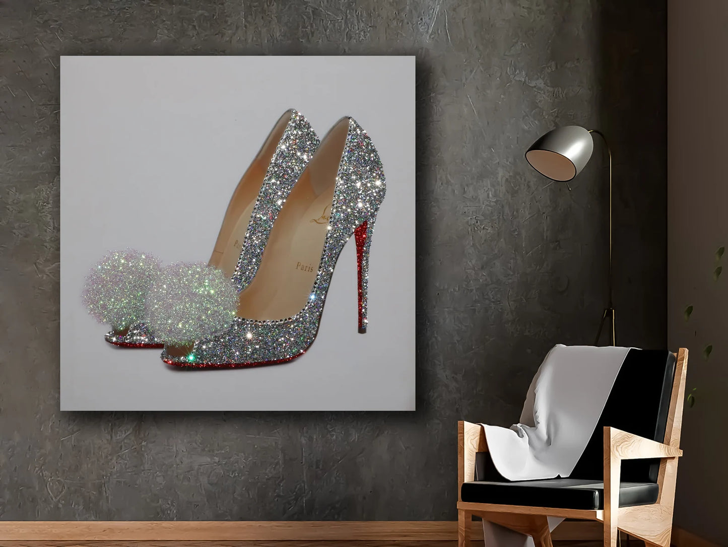 Glitter high heels canva art