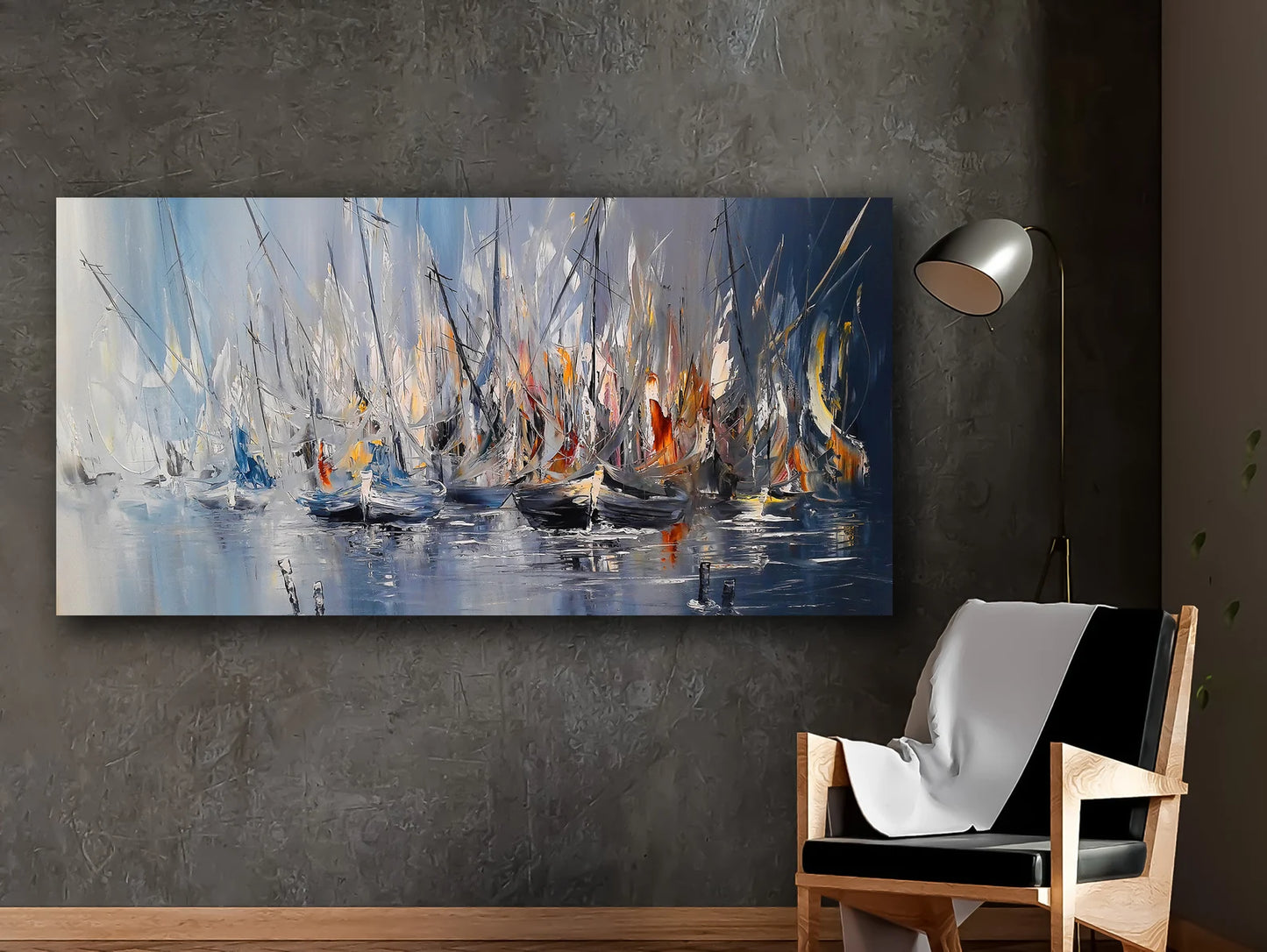 Ships at sea canvas