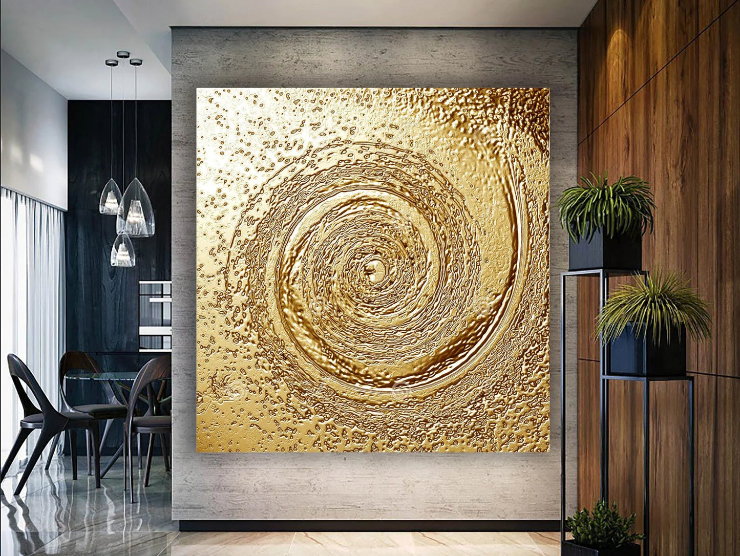 The Golden Canva Kunst Handmade Gold Glitzer