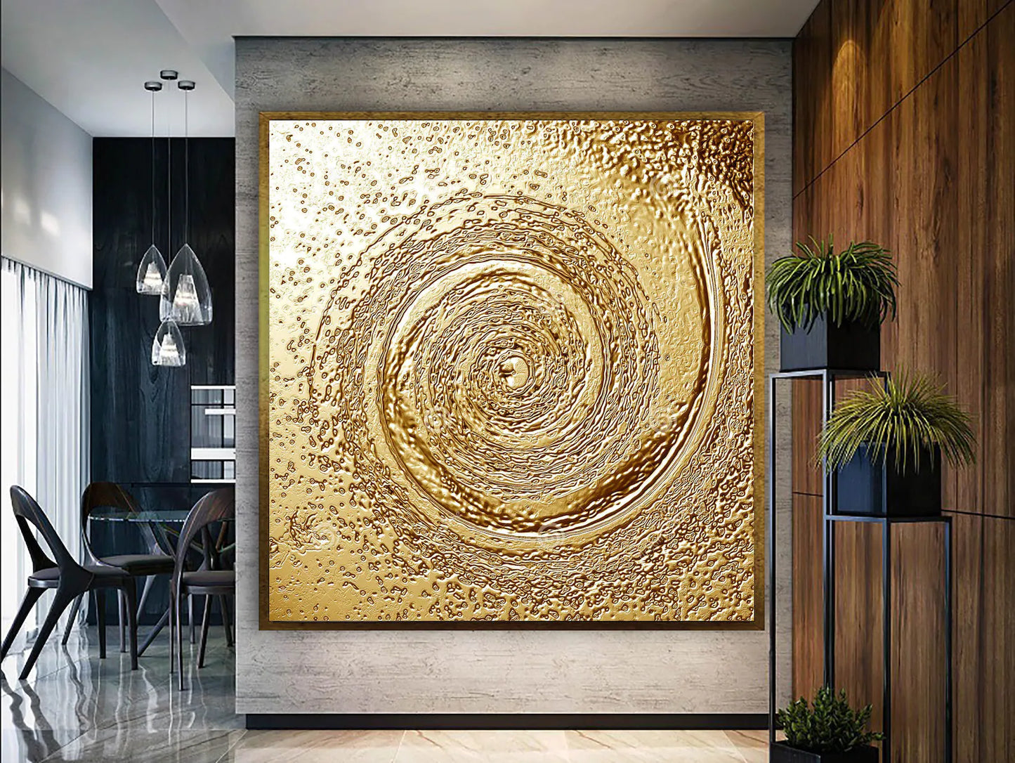 The Golden Canva Kunst Handmade Gold Glitzer