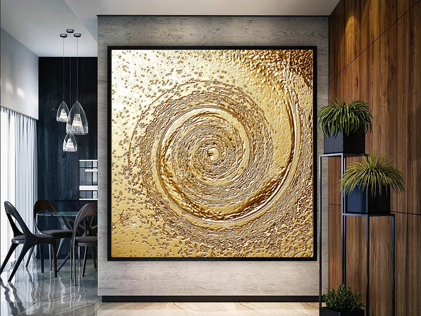 The Golden Canva Kunst Handmade Gold Glitzer